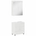 Set de mobilier pentru baie TULUM 2 pcs Alb lucios - WALTI WALTI