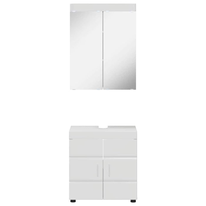 Set de mobilier pentru baie TULUM 2 pcs Alb lucios - WALTI WALTI