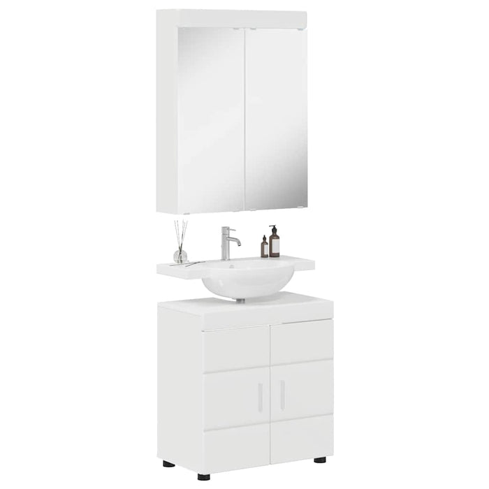 Set de mobilier pentru baie TULUM 2 pcs Alb lucios - WALTI WALTI