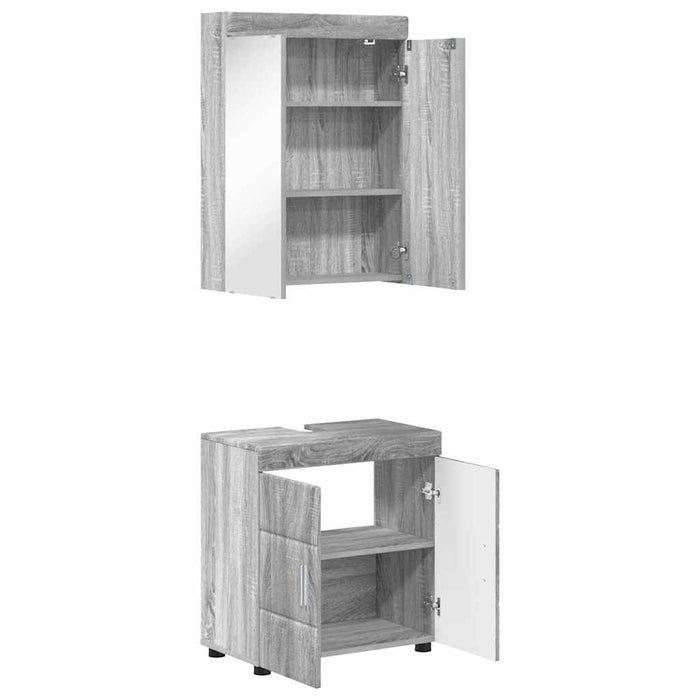 Set de mobilier pentru baie TULUM 2 pcs Gri Sonoma - WALTI WALTI
