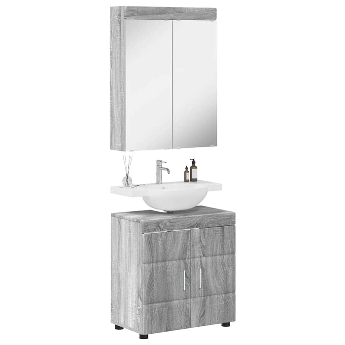 Set de mobilier pentru baie TULUM 2 pcs Gri Sonoma - WALTI WALTI