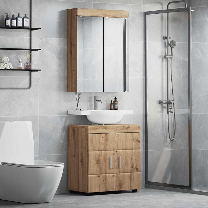 Set de mobilier pentru baie TULUM 2 pcs Stejar Artizanal WALTI