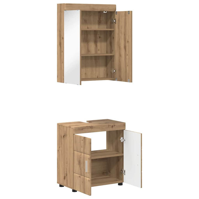 Set de mobilier pentru baie TULUM 2 pcs Stejar Artizanal WALTI
