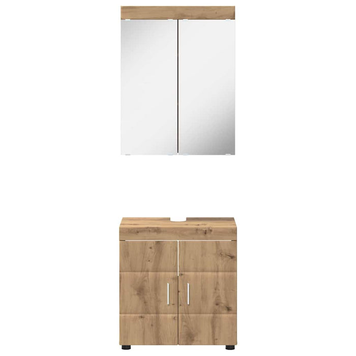 Set de mobilier pentru baie TULUM 2 pcs Stejar Artizanal WALTI