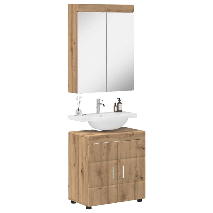 Set de mobilier pentru baie TULUM 2 pcs Stejar Artizanal WALTI