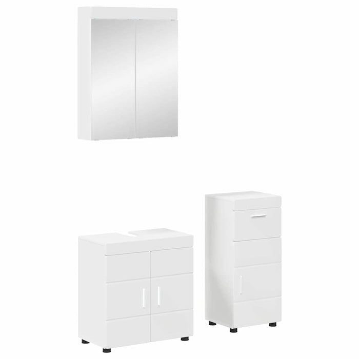 Set de mobilier pentru baie TULUM 3 pcs Alb 60 x 34 x 63 cm - WALTI WALTI