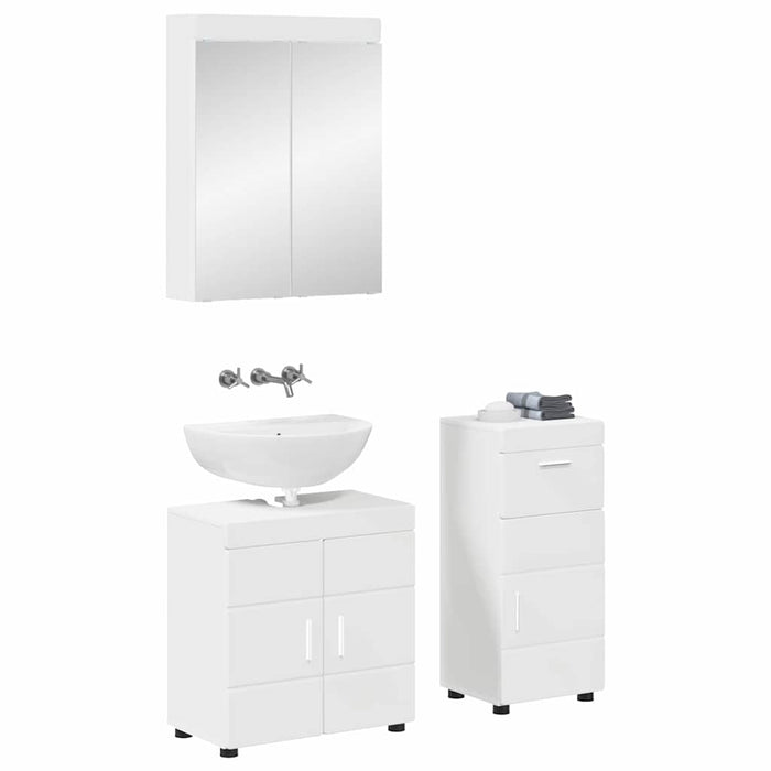 Set de mobilier pentru baie TULUM 3 pcs Alb 60 x 34 x 63 cm - WALTI WALTI
