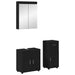 Set de mobilier pentru baie TULUM 3 pcs Negru 60 x 34 x 63 cm - WALTI WALTI