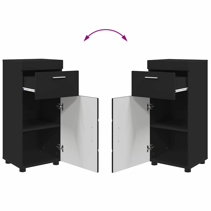 Set de mobilier pentru baie TULUM 3 pcs Negru 60 x 34 x 63 cm - WALTI WALTI
