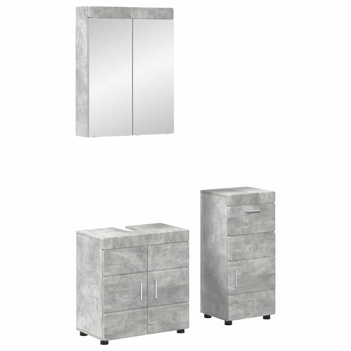 Set de mobilier pentru baie TULUM 3 pcs Gri din beton - WALTI WALTI