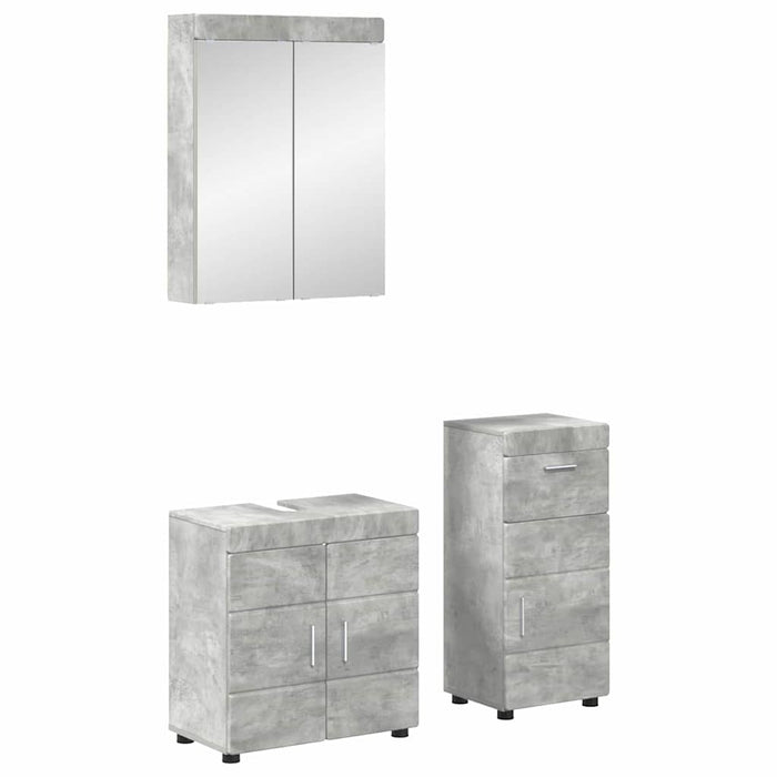 Set de mobilier pentru baie TULUM 3 pcs Gri din beton WALTI