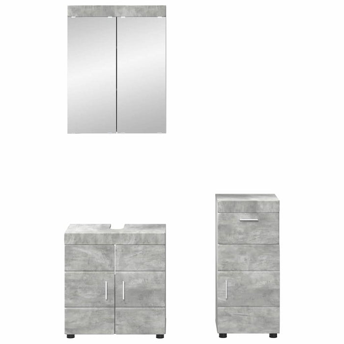 Set de mobilier pentru baie TULUM 3 pcs Gri din beton WALTI