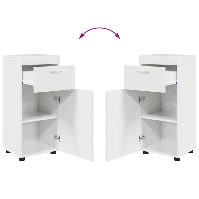 Set de mobilier pentru baie TULUM 3 pcs Alb lucios - WALTI WALTI
