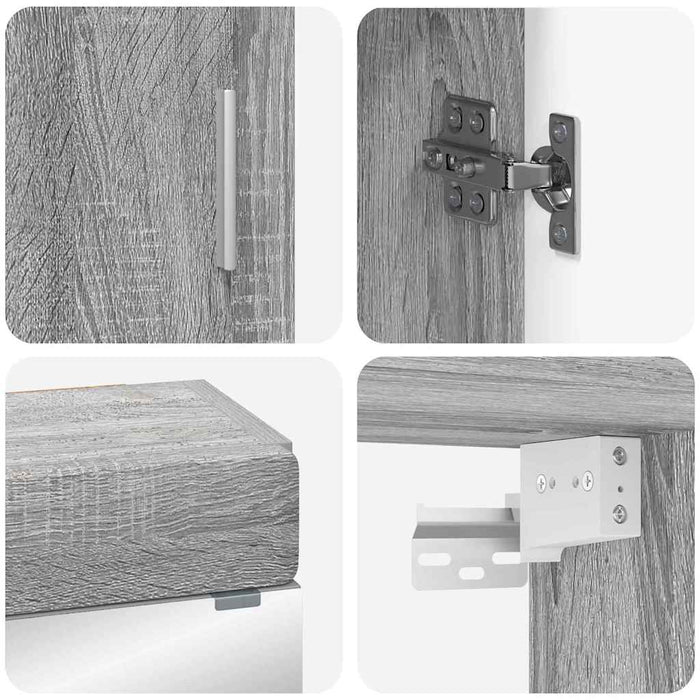 Set de mobilier pentru baie TULUM Gri Sonoma Lemn compozit - WALTI WALTI
