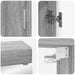 Set de mobilier pentru baie TULUM Gri Sonoma Lemn compozit - WALTI WALTI