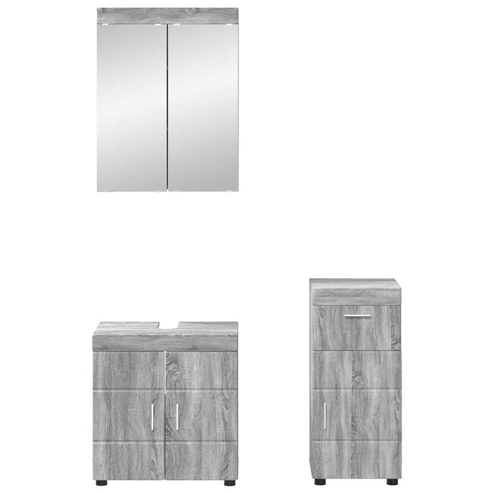 Set de mobilier pentru baie TULUM Gri Sonoma Lemn compozit - WALTI WALTI
