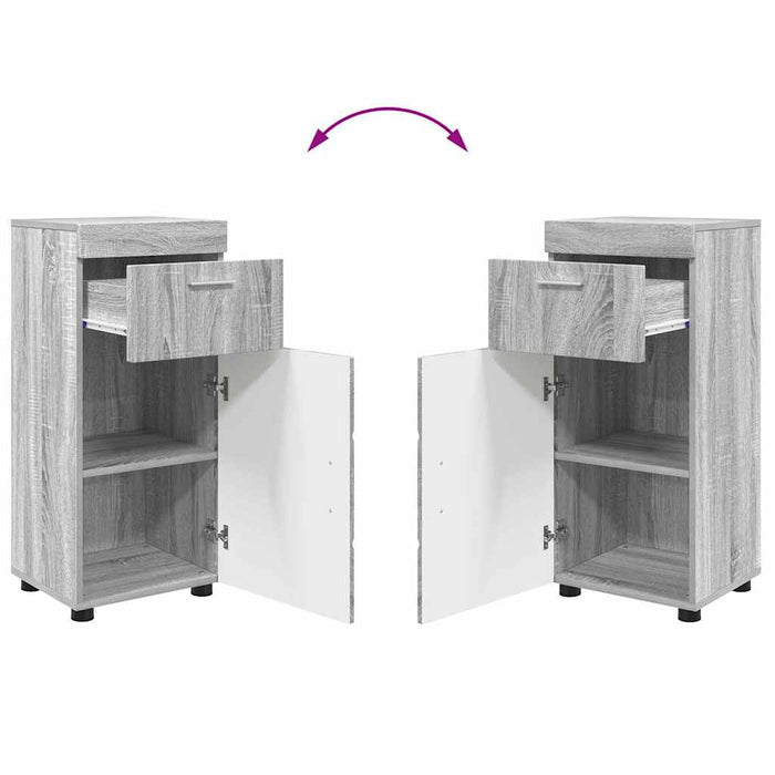 Set de mobilier pentru baie TULUM Gri Sonoma Lemn compozit - WALTI WALTI