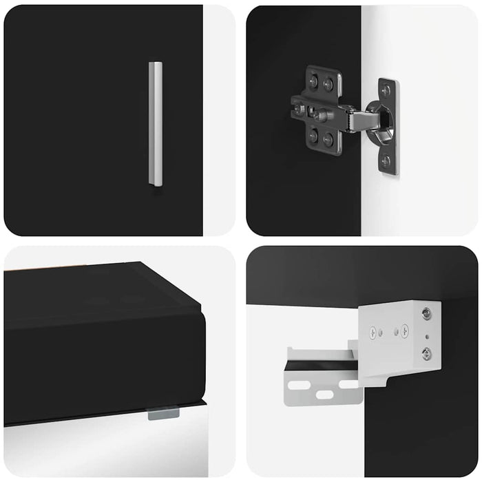 Set de mobilier pentru baie TULUM 3 pcs Negru 60 x 34 x 63 cm WALTI