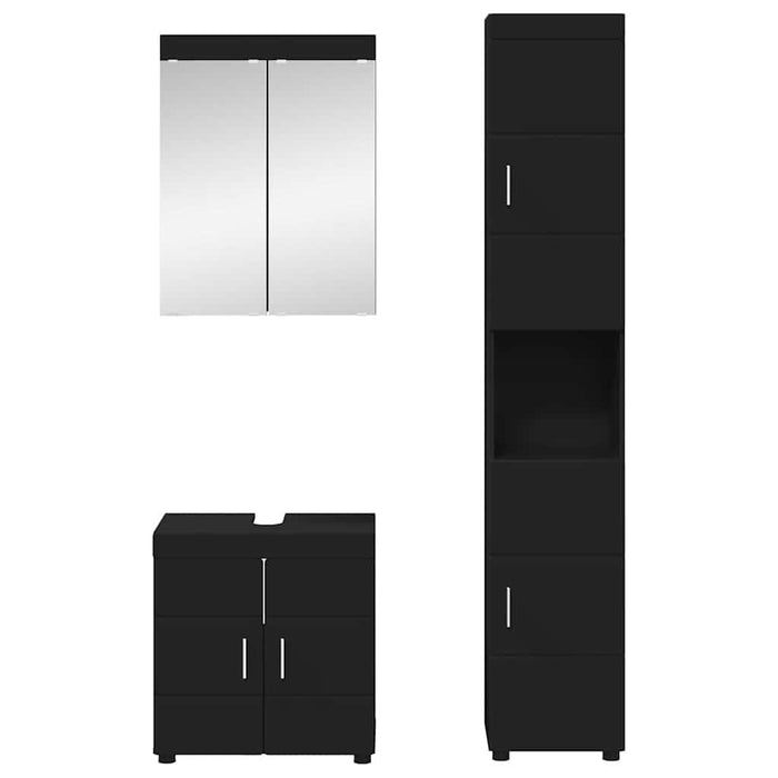 Set de mobilier pentru baie TULUM 3 pcs Negru 60 x 34 x 63 cm WALTI