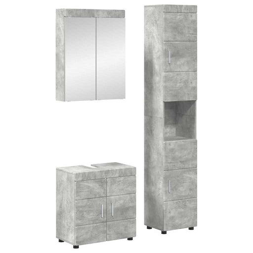 Set de mobilier pentru baie TULUM 3 pcs Gri din beton - WALTI WALTI