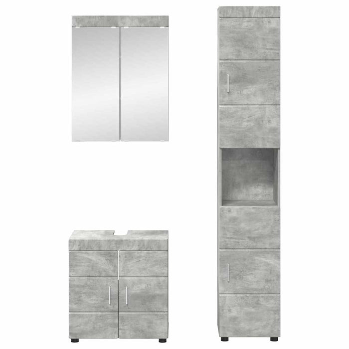 Set de mobilier pentru baie TULUM 3 pcs Gri din beton WALTI