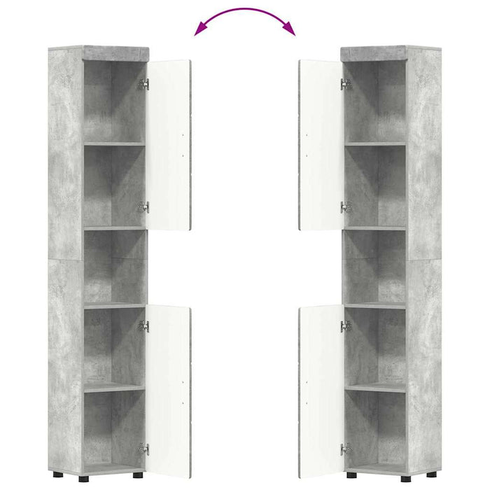 Set de mobilier pentru baie TULUM 3 pcs Gri din beton WALTI