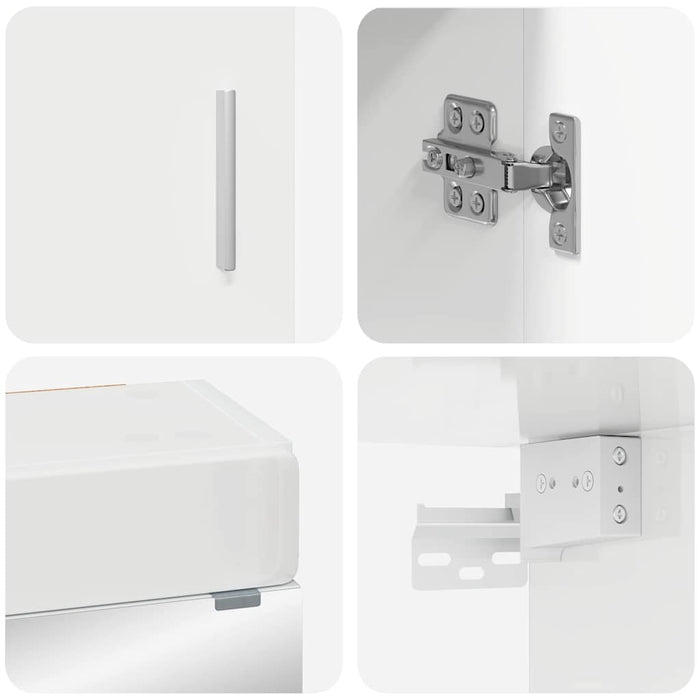 Set de mobilier pentru baie TULUM 3 pcs Alb lucios WALTI