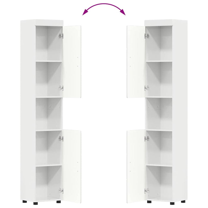 Set de mobilier pentru baie TULUM 3 pcs Alb lucios WALTI