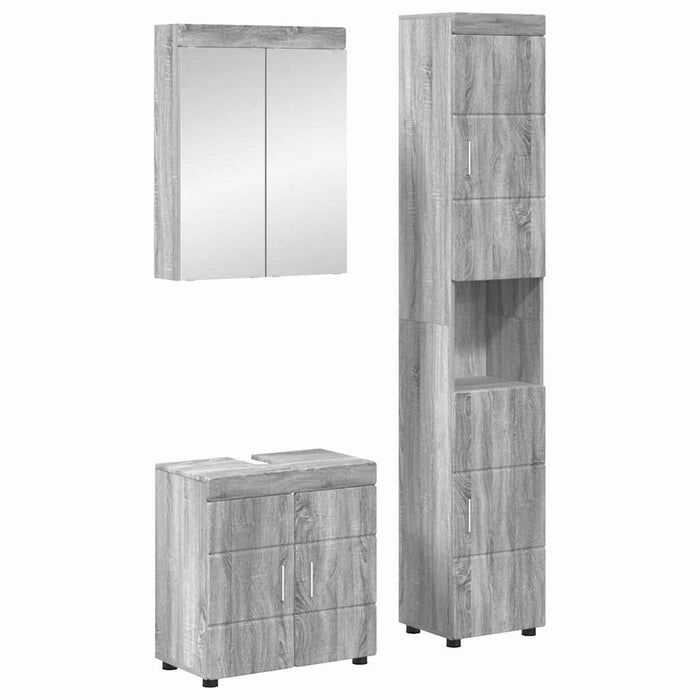 Set de mobilier pentru baie TULUM 3 pcs Gri Sonoma - WALTI WALTI