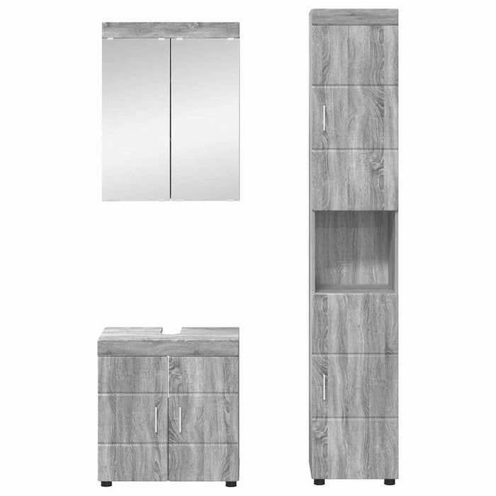 Set de mobilier pentru baie TULUM 3 pcs Gri Sonoma - WALTI WALTI
