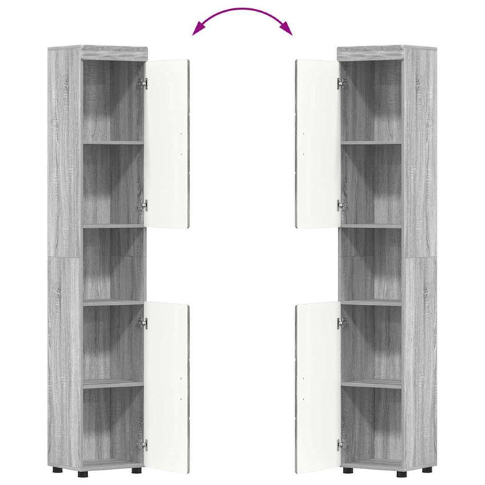 Set de mobilier pentru baie TULUM 3 pcs Gri Sonoma - WALTI WALTI
