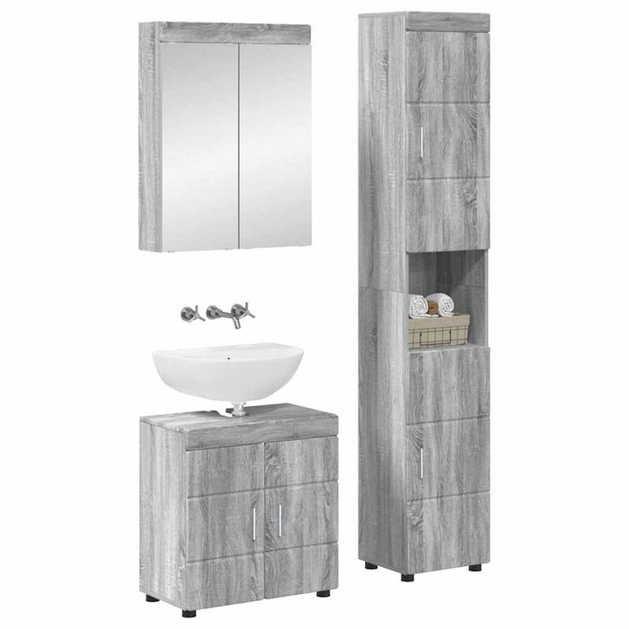 Set de mobilier pentru baie TULUM 3 pcs Gri Sonoma - WALTI WALTI