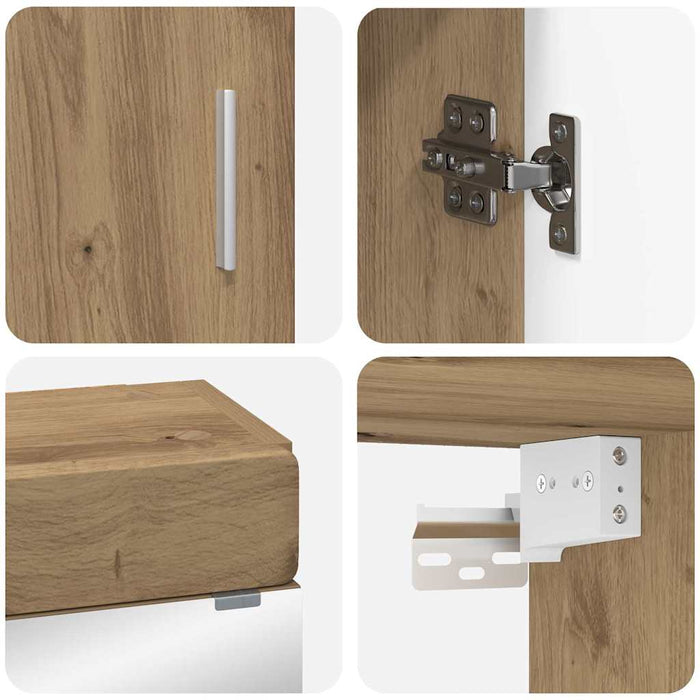 Set de mobilier pentru baie TULUM 3 pcs Stejar Artizanal WALTI