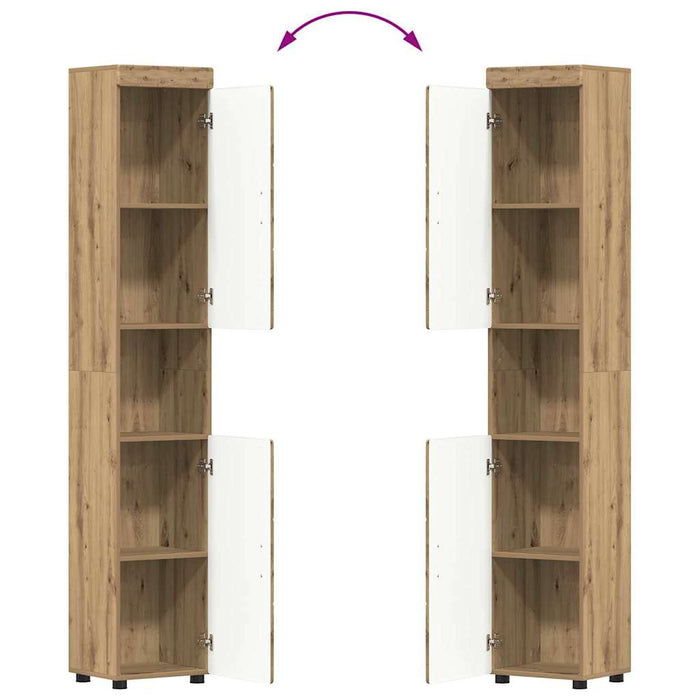 Set de mobilier pentru baie TULUM 3 pcs Stejar Artizanal WALTI