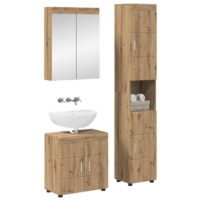Set de mobilier pentru baie TULUM 3 pcs Stejar Artizanal WALTI