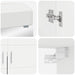 Set de mobilier pentru baie TULUM 4 pcs Alb 60 x 34 x 63 cm - WALTI WALTI