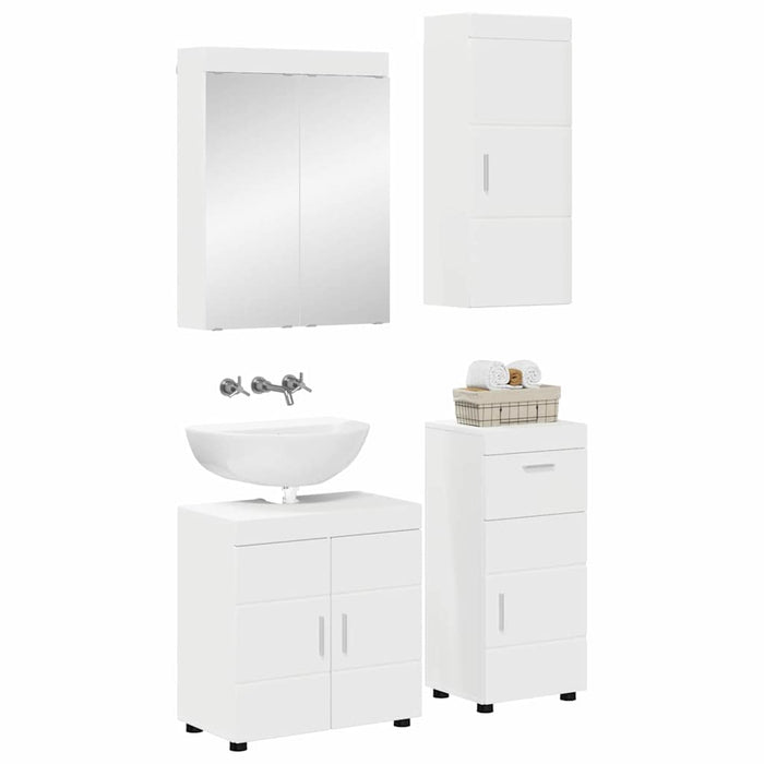 Set de mobilier pentru baie TULUM 4 pcs Alb 60 x 34 x 63 cm - WALTI WALTI
