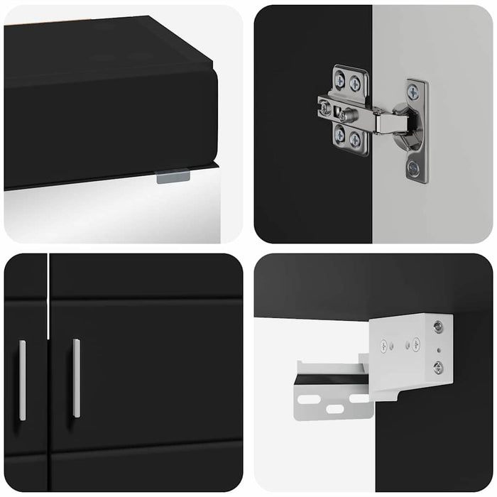 Set de mobilier pentru baie TULUM 4 pcs Negru 60 x 34 x 63 cm - WALTI WALTI