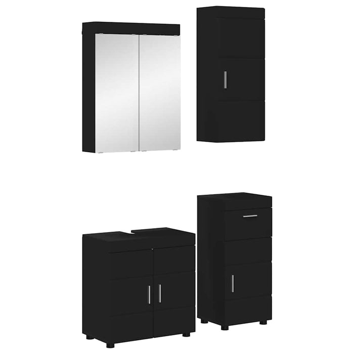 Set de mobilier pentru baie TULUM 4 pcs Negru 60 x 34 x 63 cm - WALTI WALTI