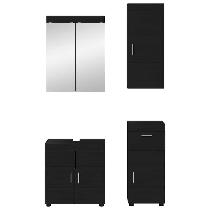 Set de mobilier pentru baie TULUM 4 pcs Negru 60 x 34 x 63 cm - WALTI WALTI