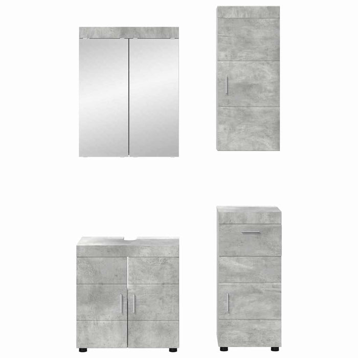 Set de mobilier pentru baie TULUM 4 pcs Gri din beton WALTI