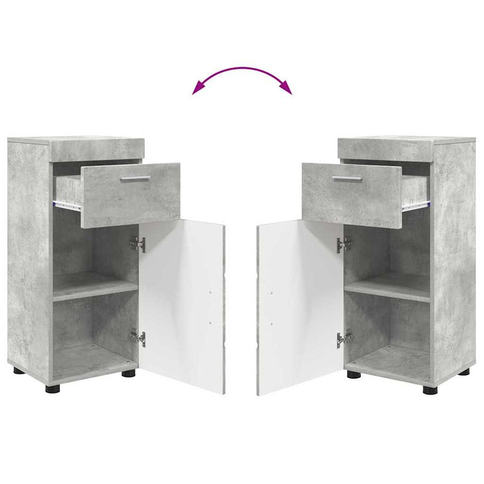 Set de mobilier pentru baie TULUM 4 pcs Gri din beton WALTI