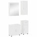 Set de mobilier pentru baie TULUM 4 pcs Alb lucios - WALTI WALTI