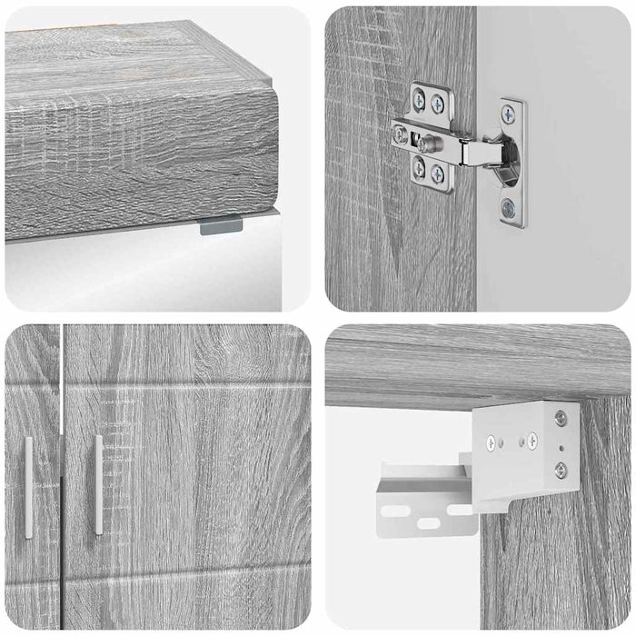 Set de mobilier pentru baie TULUM 4 pcs Gri Sonoma - WALTI WALTI