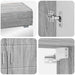 Set de mobilier pentru baie TULUM 4 pcs Gri Sonoma - WALTI WALTI