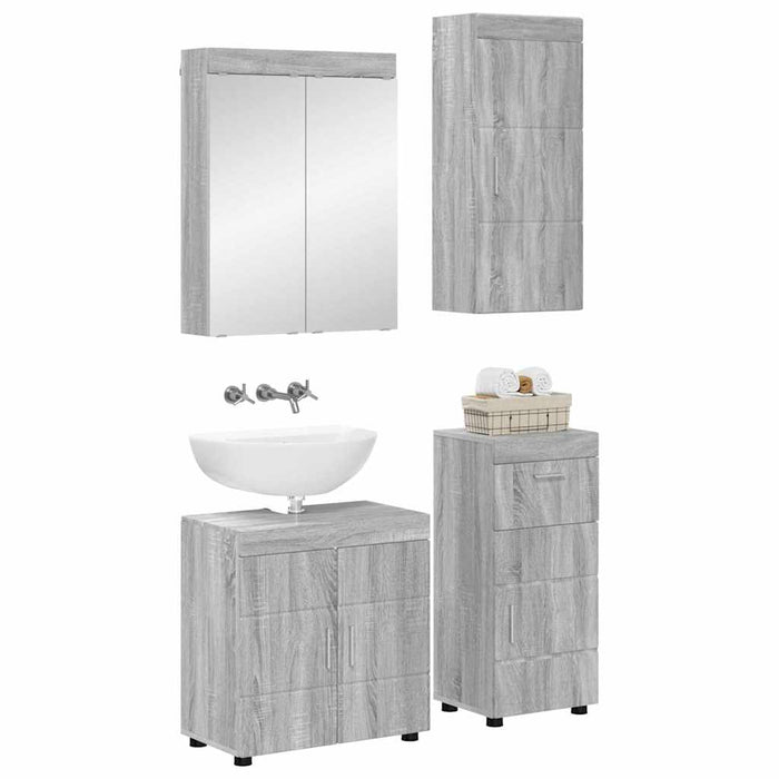 Set de mobilier pentru baie TULUM 4 pcs Gri Sonoma - WALTI WALTI