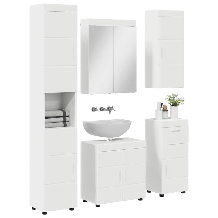 Set de mobilier pentru baie TULUM 5 pcs Alb 60 x 34 x 63 cm - WALTI WALTI