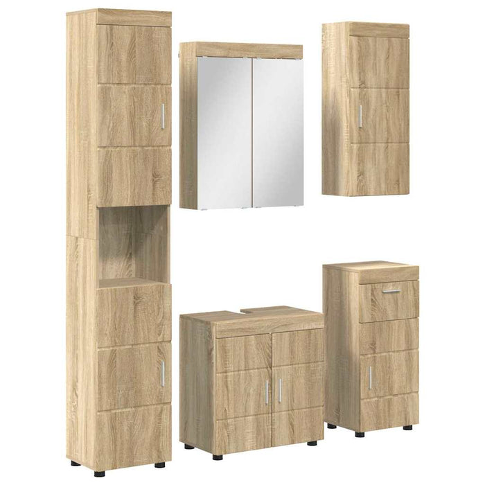 Set de mobilier pentru baie TULUM 5 pcs Stejar Sonoma WALTI