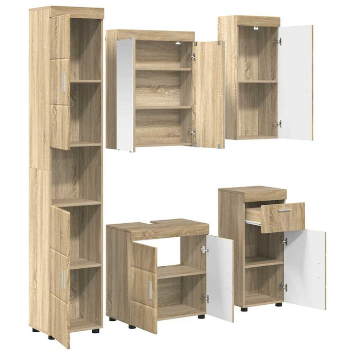 Set de mobilier pentru baie TULUM 5 pcs Stejar Sonoma WALTI