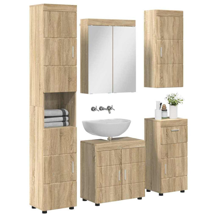 Set de mobilier pentru baie TULUM 5 pcs Stejar Sonoma WALTI